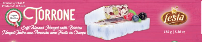 Soft Almond Nougat with Berries