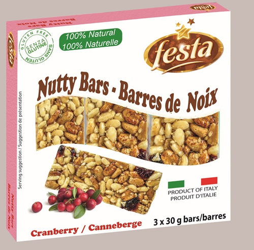 Crunchy Nutty Bars w/ Cranberry