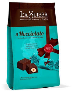 "IL Nocciolato" *IGP* Chocolates w/ Hazelnut in Aqua Blue Square-bottom Bag