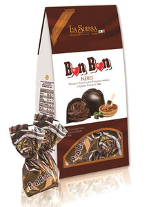 "Bonbon" Dark Chocolates Fill w/ Chocolate Cream & Cacao Nibs in Square-bottom Bag