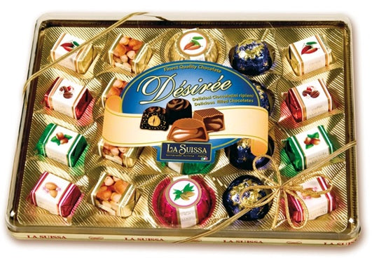 "Désirée" Assorted Chocolates in Rectangular Acrylic Box