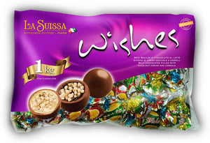 Wishes Jumbo Sospiri Truffles in Glitter Wrapping. Bulk in Bag (59/kg)