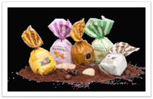 "Applausi" Chocolates w/ Pistacchio & Almond Cream Filling Bulk in Bag (66/kg)