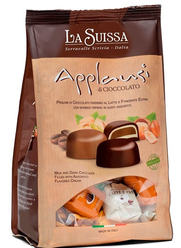 "Applausi" Assorted Milk & Dark Cream-filled Chocolates in Square-bottom Bag