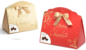 "Caprice" Assorted Chocolates in Scalloped Giftbox. Assorted Colours.  Red & Gold Pack assorted chocolate