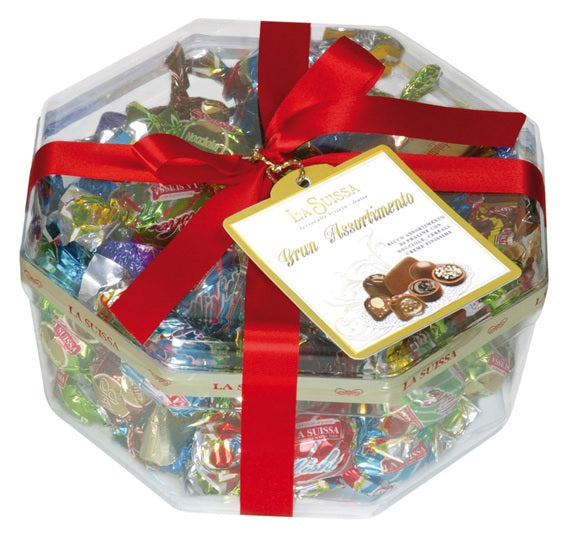 Assorted Chocolates in Octagonal Acrylic Drum