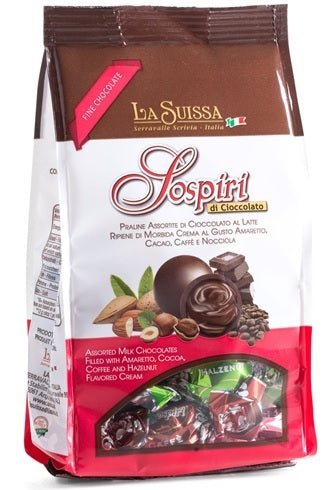 "Sospiri" Assorted Chocolates SHIPPER DISPLAY in Square-bottom Bag